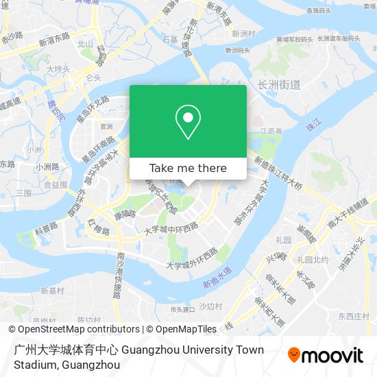 广州大学城体育中心 Guangzhou University Town Stadium map