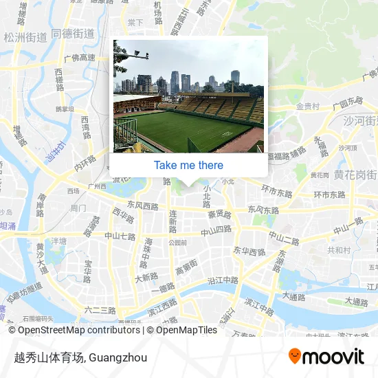 越秀山体育场 map