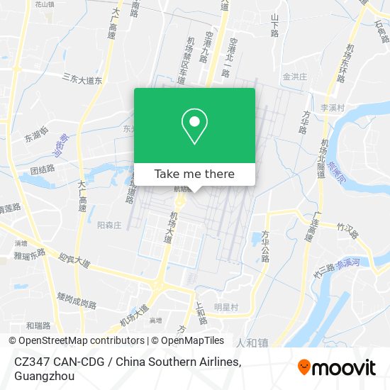 CZ347 CAN-CDG / China Southern Airlines map