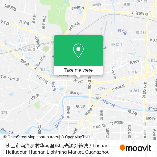 佛山市南海罗村华南国际电光源灯饰城 / Foshan Hailuocun Huanan Lightning Market map
