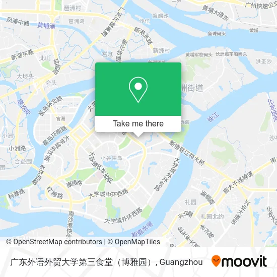 广东外语外贸大学第三食堂（博雅园） map