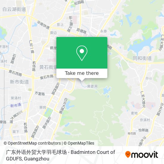 广东外语外贸大学羽毛球场 - Badminton Court of GDUFS map