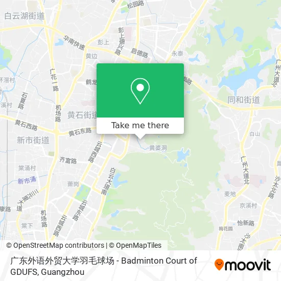 广东外语外贸大学羽毛球场 - Badminton Court of GDUFS map