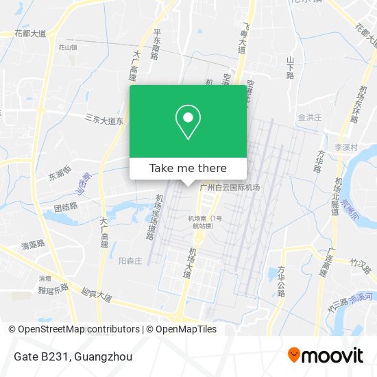 Gate B231 map
