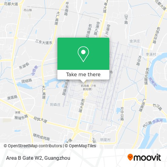 Area B Gate W2 map