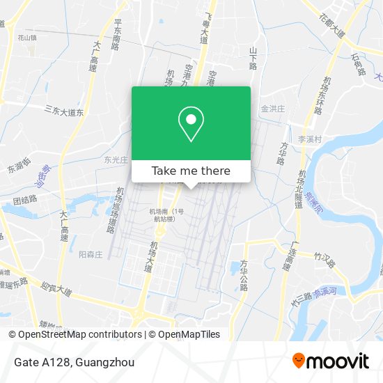 Gate A128 map