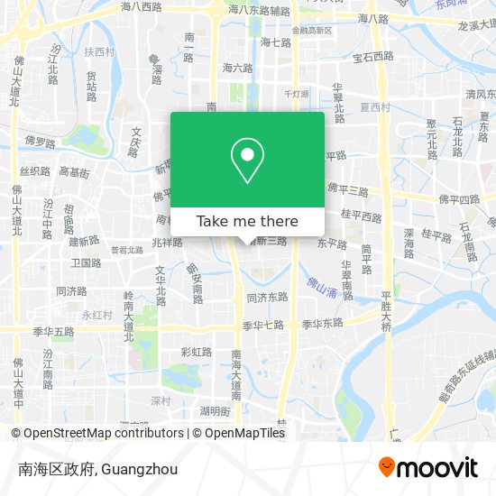 南海区政府 map