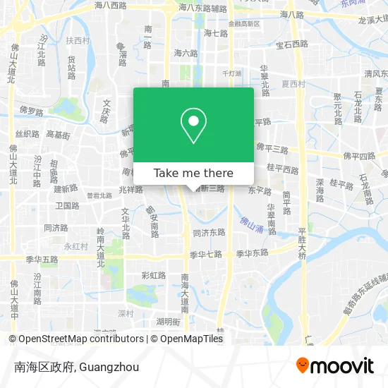 南海区政府 map