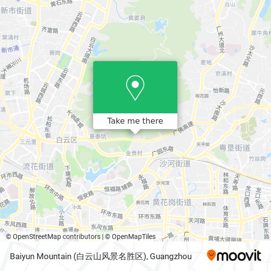 Baiyun Mountain (白云山风景名胜区) map