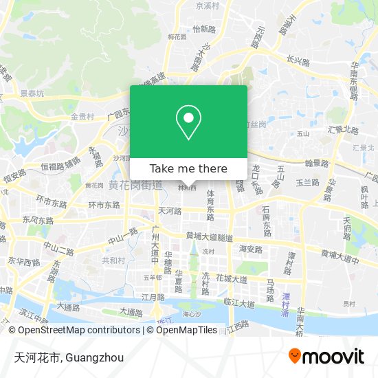 天河花市 map