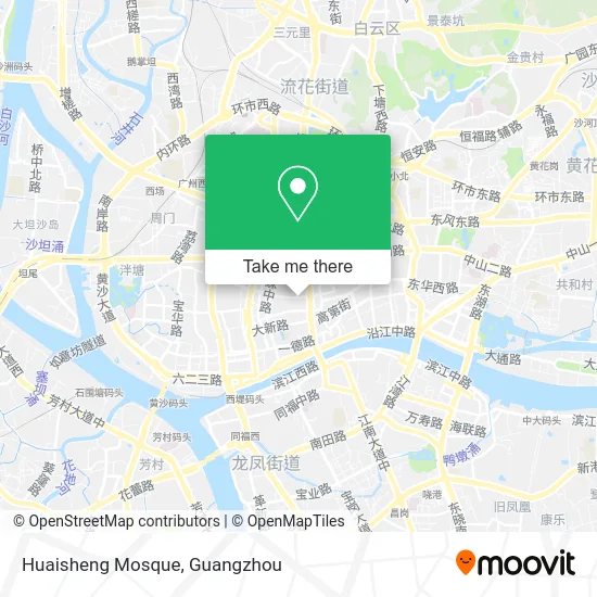 Huaisheng Mosque map