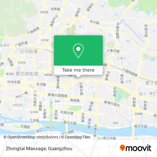 Zhongtai Massage map