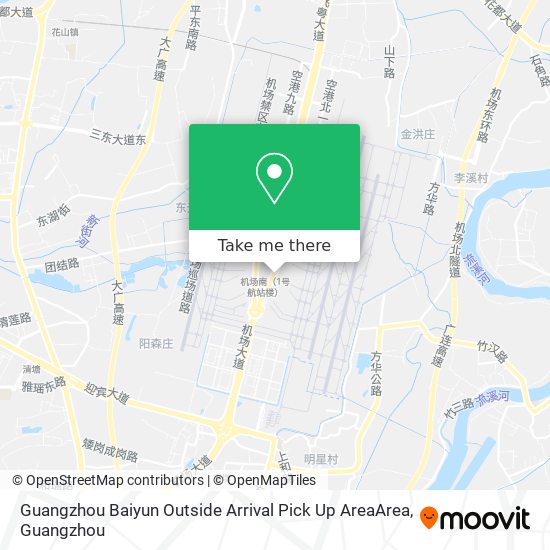 Guangzhou Baiyun Outside Arrival Pick Up AreaArea map