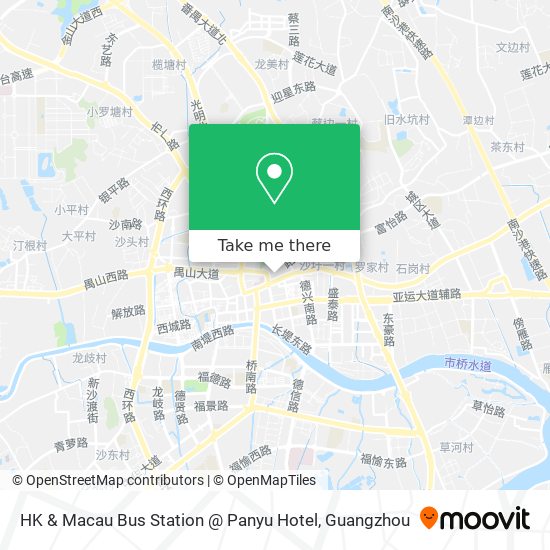 HK & Macau Bus Station @ Panyu Hotel map