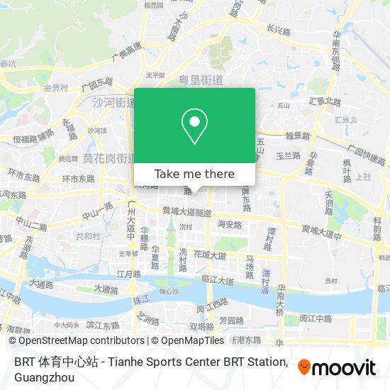 BRT 体育中心站 - Tianhe Sports Center BRT Station map