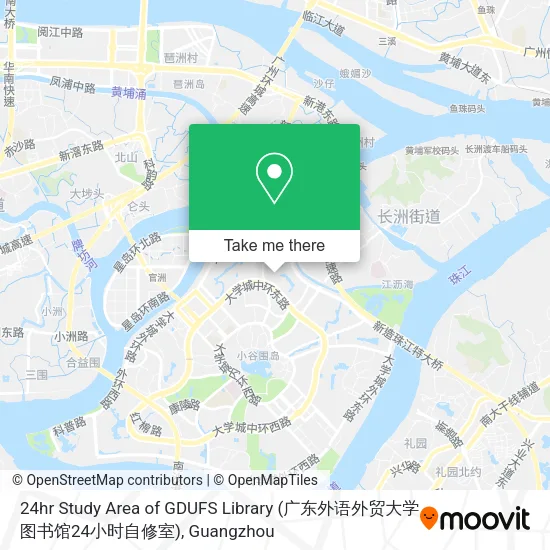 24hr Study Area of GDUFS Library (广东外语外贸大学图书馆24小时自修室) map