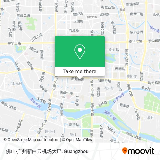 佛山-广州新白云机场大巴 map