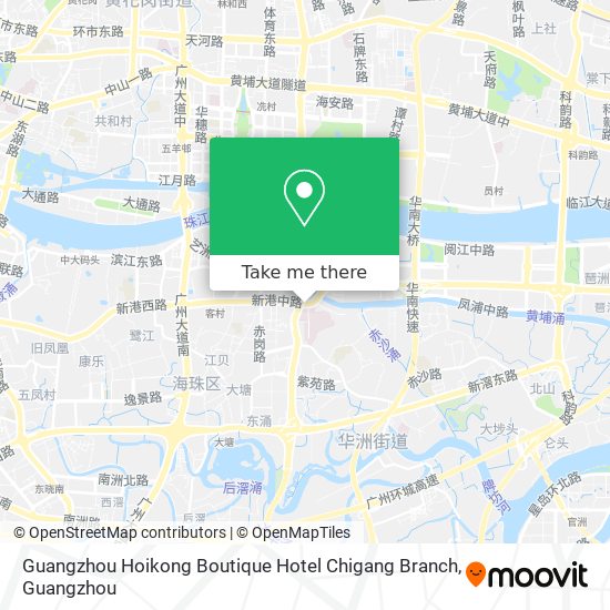 Guangzhou Hoikong Boutique Hotel Chigang Branch map