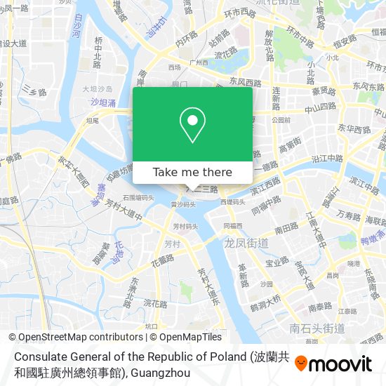 Consulate General of the Republic of Poland (波蘭共和國駐廣州總領事館) map