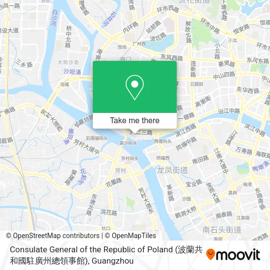 Consulate General of the Republic of Poland (波蘭共和國駐廣州總領事館) map