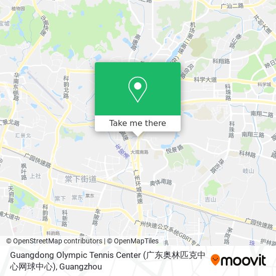 Guangdong Olympic Tennis Center (广东奥林匹克中心网球中心) map