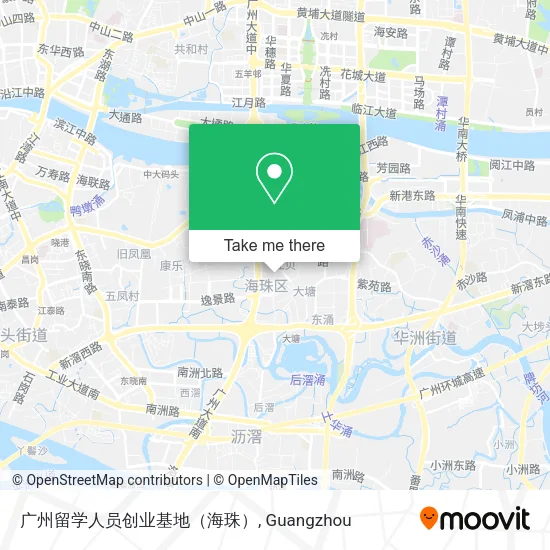 广州留学人员创业基地（海珠） map