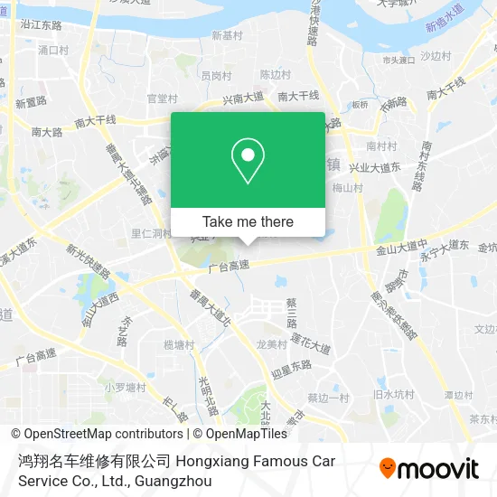 鸿翔名车维修有限公司 Hongxiang Famous Car Service Co., Ltd. map