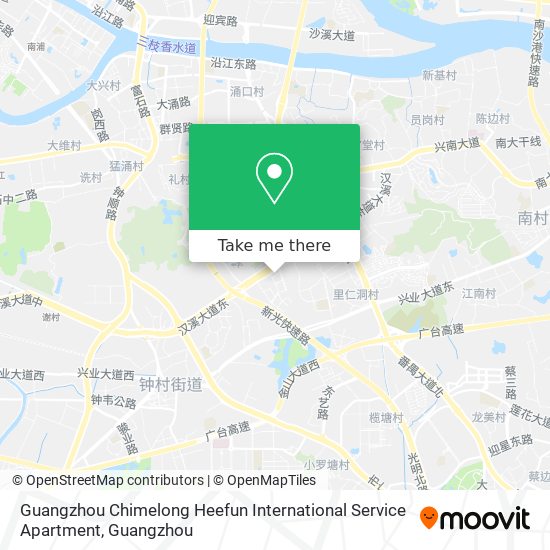 Guangzhou Chimelong Heefun International Service Apartment map