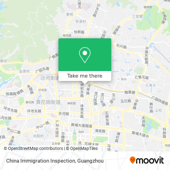China Immigration Inspection map