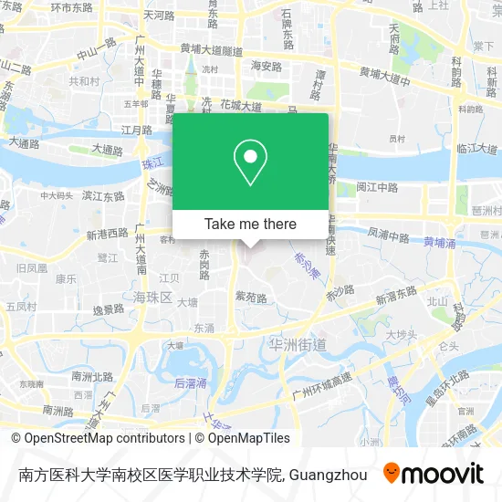 南方医科大学南校区医学职业技术学院 map
