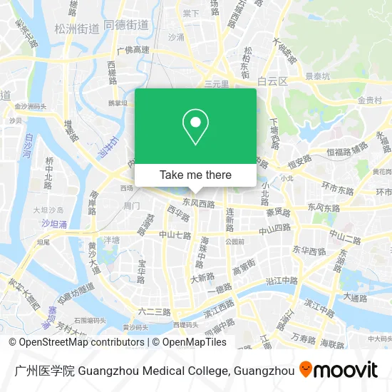广州医学院 Guangzhou Medical College map