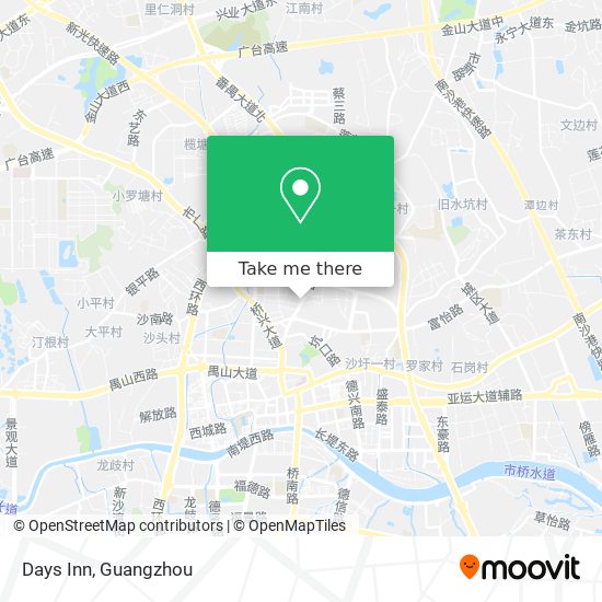 Days Inn map