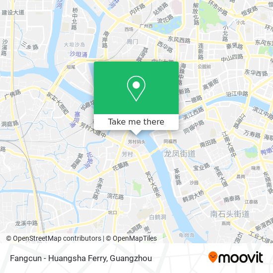 Fangcun - Huangsha Ferry map