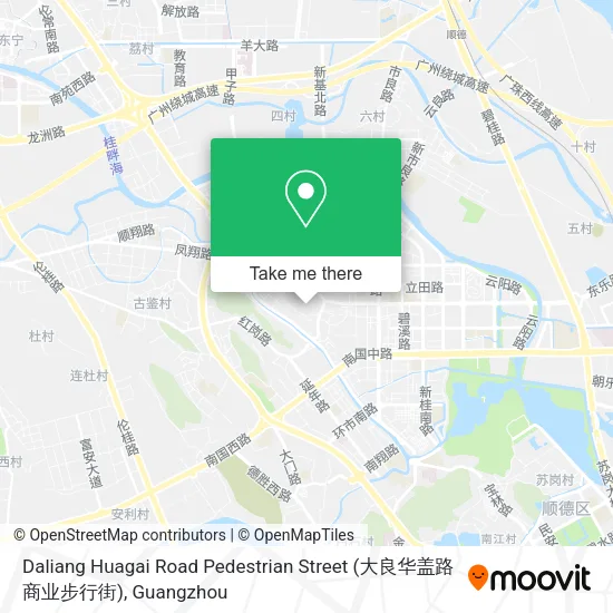 Daliang Huagai Road Pedestrian Street (大良华盖路商业步行街) map