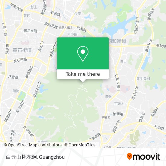 白云山桃花涧 map