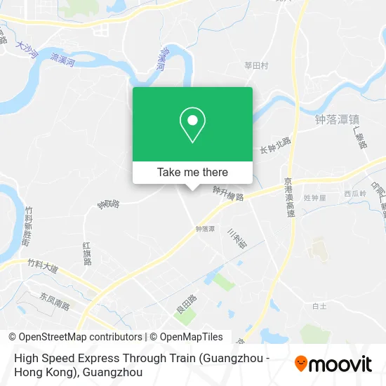 High Speed Express Through Train (Guangzhou - Hong Kong) map