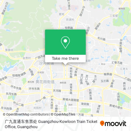 广九直通车售票处 Guangzhou-Kowloon Train Ticket Office map