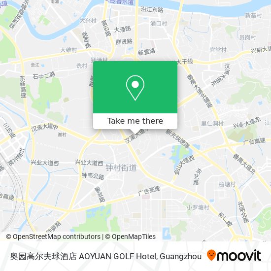 奥园高尔夫球酒店 AOYUAN GOLF Hotel map