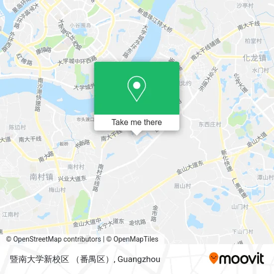 暨南大学新校区 （番禺区） map