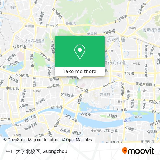 中山大学北校区 map