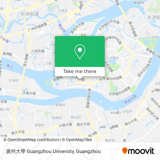 廣州大學 Guangzhou University map