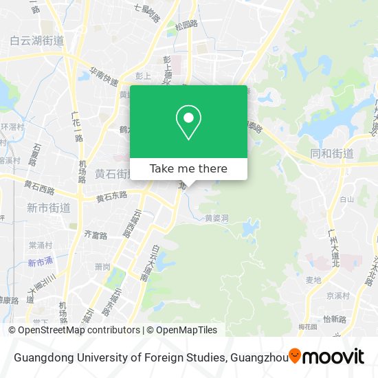 Guangdong University of Foreign Studies map