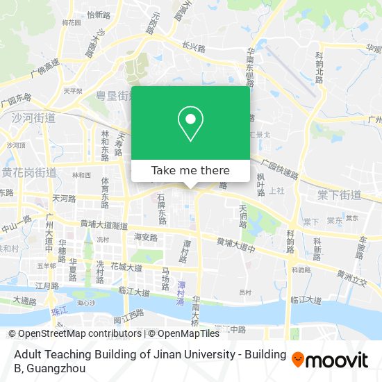 Adult Teaching Building of Jinan University - Building B map