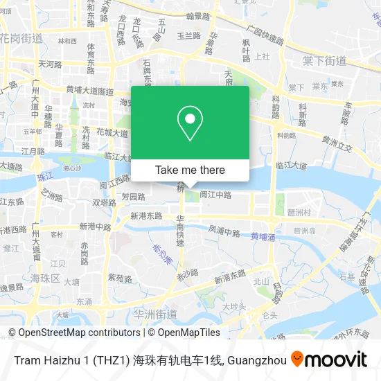 Tram Haizhu 1 (THZ1) 海珠有轨电车1线 map