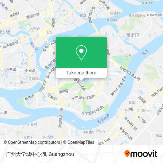 广州大学城中心湖 map