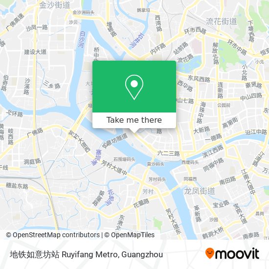 地铁如意坊站 Ruyifang Metro map
