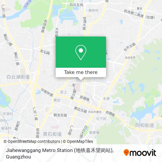 Jiahewanggang Metro Station (地铁嘉禾望岗站) map