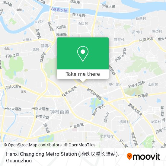 Hanxi Changlong Metro Station (地铁汉溪长隆站) map