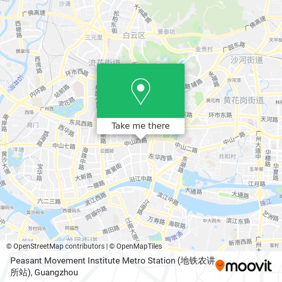 Peasant Movement Institute Metro Station (地铁农讲所站) map