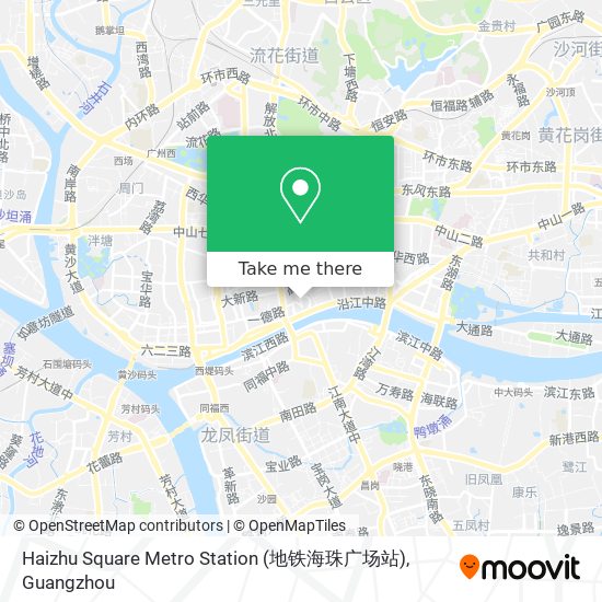 Haizhu Square Metro Station (地铁海珠广场站) map